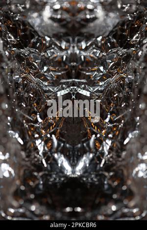 Aluminum foliage light effects design fire show party festive decorations abstract blurred background glowing texture shining pattern big size modern Stock Photo