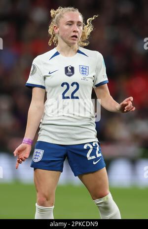 Katie Robinson (Brighton & Hove Albion)of England Women  during the CONMEBOL-UEFA Women's Champions Cup Finalissima soccer match between England Women Stock Photo