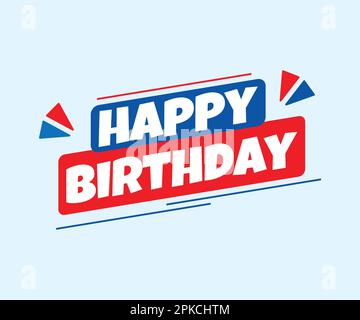happy birthday lettering inside element Stock Vector