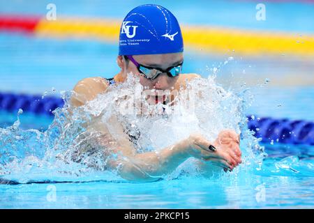 Tokyo, Japan. 7th Apr, 2023. Mei Ishihara Swimming : Japan Swimming Championships (JAPAN SWIM 2023) Women's 200m Breaststroke Heat at the Tokyo Aquatics Centre in Tokyo, Japan . Credit: Naoki Nishimura/AFLO SPORT/Alamy Live News Stock Photo