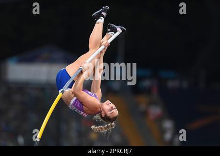 Molly Caudery Pole vault women. European Championships Munich 2022. Stock Photo