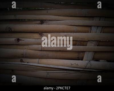 the shadow of the bamboo basket material background  for design texture antique wood grain copy space fragment of artwork  graphic resources vintage Stock Photo