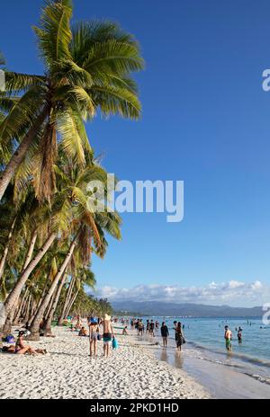 White Beach, Station 2, Barangay Balabag, Boracay Island, Visayas Island Group, Philippines Stock Photo