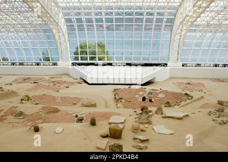 Lepenski Vir, Middle and Neolithic archaeological site, Majdanpek municipality, Iron Gate, Danube, Sarbia Stock Photo