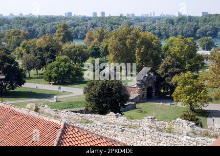 Charles VI Gate, Kapija Karla VI, Donji Grad, Lower Town, Danube, Belgrade Fortress, Kalemegdan Park, Belgrade, Serbia Stock Photo