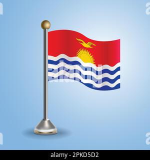 State table flag of Kiribati National symbol, vector illustration Stock Vector