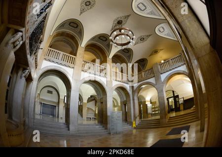 Foyer, New City Hall, Market, Chemnitz, Saxony, Germany