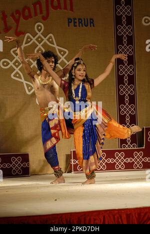 Bharatanatyam, classical dance of Tamil Nadu, India, Asia Stock Photo