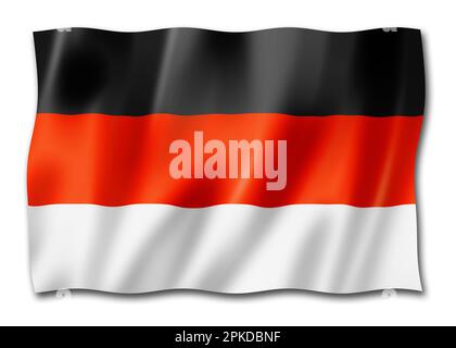 Oromo people ethnic flag, Africa. 3D illustration Stock Photo