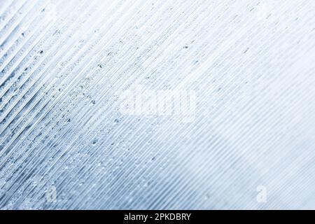 Polycarbonate wall structure with water drops on it, background photo texture Stock Photo