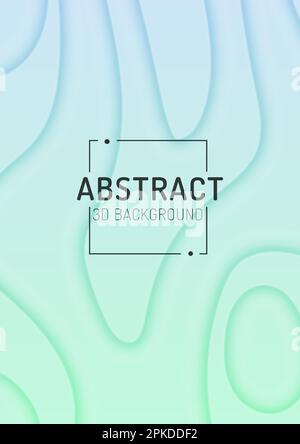 Abstract light gradient background with 3D lines vector Stock Vector