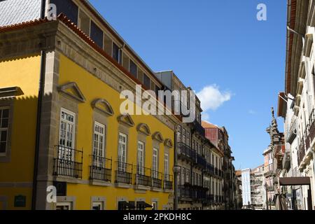 Typical old houses in the old town of Porto Stock Photo