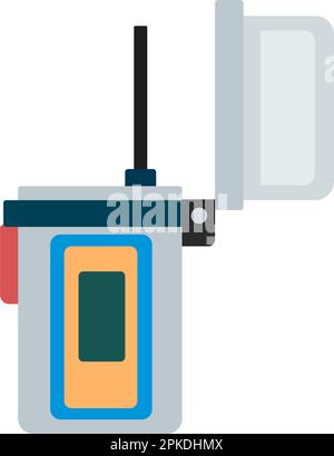 Decompression computer illustration in color cartoon style. Editable vector graphic design. Stock Vector