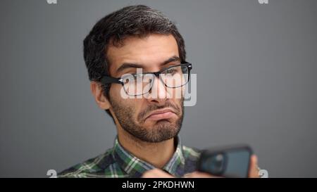 close up. a business man uses his smartphone Stock Photo