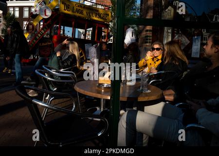 Netherlands, Amsterdam, Autumn 2021. Tourism and daily life in Amsterdam, Holland. Photograph by Martin Bertrand. Pays-Bas, Amsterdam, Automne 2021. T Stock Photo
