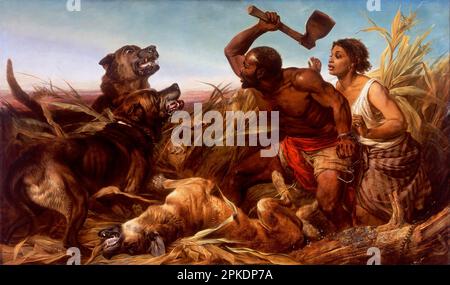 The Hunted Slaves 1861 by Richard Ansdell Stock Photo