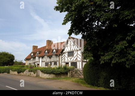 View of Mary Arden's House in the Warwickshire village of Wilmcote.  Mary Arden was the mother of playwright William Shakespeare. Stock Photo