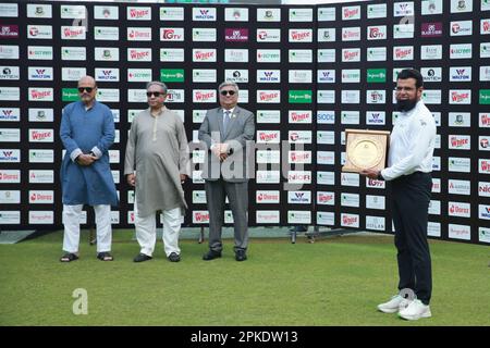 Aleem Dar PP is a Pakistani cricket umpire and former cricketer. He is a member of the Elite Panel of ICC Umpires, Bangladesh-Ireland test match is hi Stock Photo