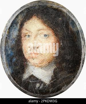 Miniature portrait of Charles X, King of Sweden 1655-1660  between 1655 and 1660   by Alexander Cooper Stock Photo