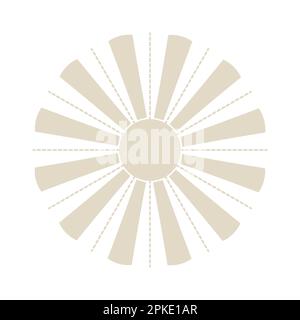 Graphic sun, Sun symbol, Astrological symbols Vector illustration Silhouette Stock Vector