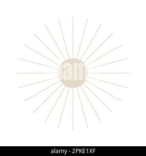 Graphic sun, Sun symbol, Astrological symbols Vector illustration Silhouette Stock Vector