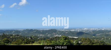 Enjoying the gifts of Mother Nature at the enchanted Island  of Puerto Rico Stock Photo