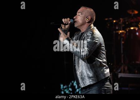 Rome, Italy. 06th Apr, 2023. The Italian singer and songwriter, Eros Ramazzotti performs live in Rome on the occasion of the 'Battito Infinito World Tour'. Credit: SOPA Images Limited/Alamy Live News Stock Photo