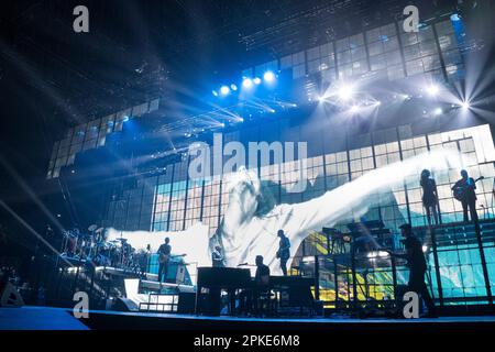Rome, Italy. 06th Apr, 2023. The Italian singer and songwriter, Eros Ramazzotti performs live in Rome on the occasion of the 'Battito Infinito World Tour'. (Photo by Stefano Costantino/SOPA Images/Sipa USA) Credit: Sipa USA/Alamy Live News Stock Photo