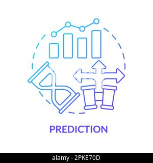 Prediction blue gradient concept icon Stock Vector