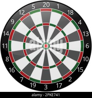 simple dart board - vector illustration Stock Vector