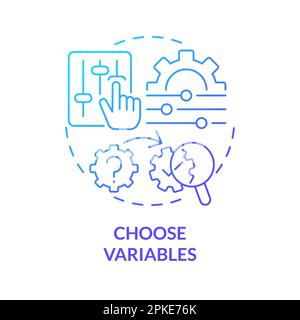 Choose variables blue gradient concept icon Stock Vector
