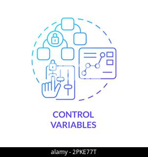 Control variables blue gradient concept icon Stock Vector