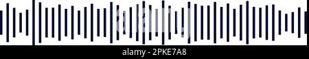 Sound wave or voice message icon. Music waveform, track radio play. Audio equalizer line. Vector illustration Stock Vector