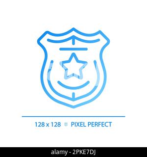 Law enforcement pixel perfect gradient linear vector icon Stock Vector