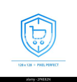 Consumer law pixel perfect gradient linear vector icon Stock Vector