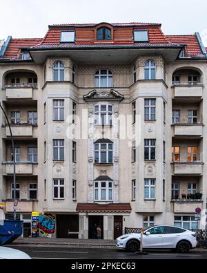 Historic Old Apartment building, Schmiljanstraße 6, Friedenau,Tempelhof-Schöneberg ,Berlin Stock Photo