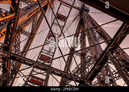 Low angle view of ferris wheel against sky Stock Photo