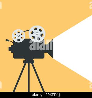 Movie camera icon flat style Stock Vector