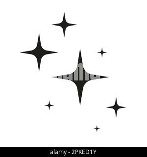 Sparkle star icons. Shine icons. Stars sparkles vector Stock Vector