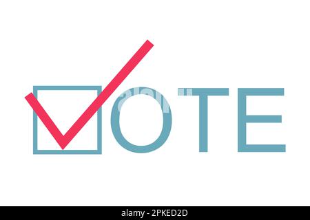 Vote sign with check mark Stock Vector