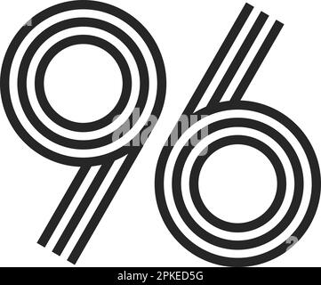 96 line figure icon simple design Stock Vector