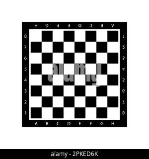 Chess Table White Black Board For Competition Original Design With Field  Coordinates White On Black Background Royalty Free SVG, Cliparts, Vectors,  and Stock Illustration. Image 107255193.