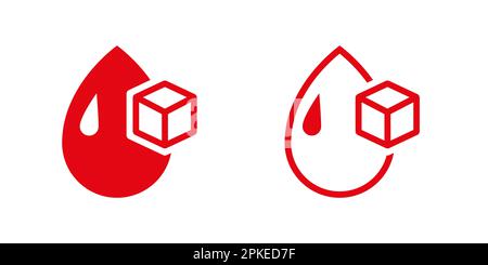 Sugar in blood icon. Medicine concept Stock Vector
