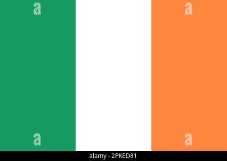 Official National Ireland flag background Stock Vector
