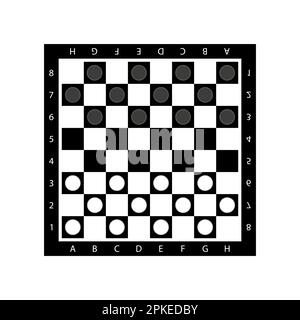 Chess board. Checkers game.Chess board vector. Chess board illustration. Stock Vector