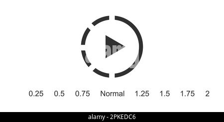 Playback video speed icon set Stock Vector