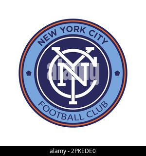 Vinnitsa, Ukraine - January 10, 2023: American football soccer New York city team logo icon Stock Vector
