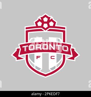 Vinnitsa, Ukraine - January 10, 2023: American football soccer MLS  Toronto team logo Stock Vector
