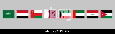 Official national Arabian Peninsula flag background Stock Vector