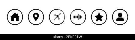 Travel icon set simple design Stock Vector